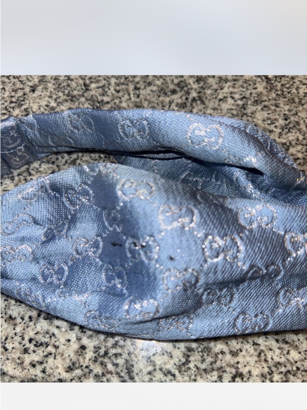 Luxury Light Blue Patterned Women's Headband